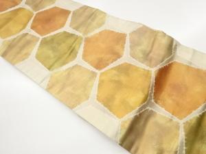 亀甲模様織出し名古屋帯